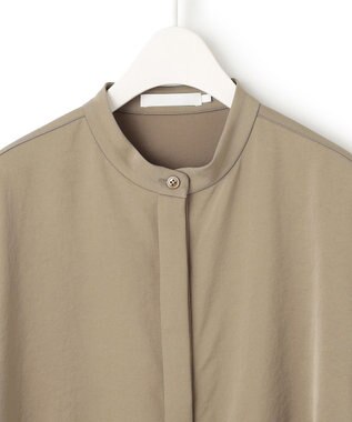 ICB L 【ASUMI・MANAMIコラボ 丈が選べる】ハシゴレースシャツワンピース カーキ系