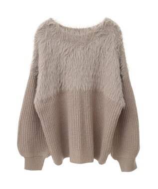 Green Parks ・Ｐｅｔｉｔ　Ｆｌｅｕｒ　シャギーキリカエニット Gray Beige