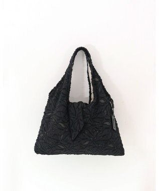 MORROW by thank 【A4サイズ収納可/軽量】DREW W トートバッグ ブラック　ジャガード