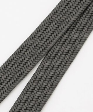 JOSEPH HOMME 【イタリア素材使用/日本製】レザーメッシュストレッチ　ベルト グレー系