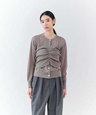 23区 L 【エステータ】ビスチェカーディガン ブラウン系