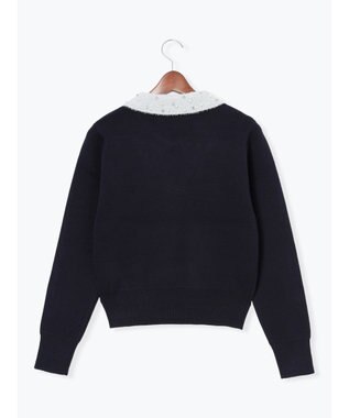 Te chichi ラメフェザーデコラカラーニット ブラック