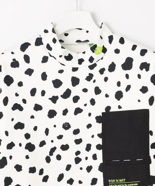 PW CIRCULUS 【MEN】スノーレオパード柄裏フリースモックネックT ホワイト系5