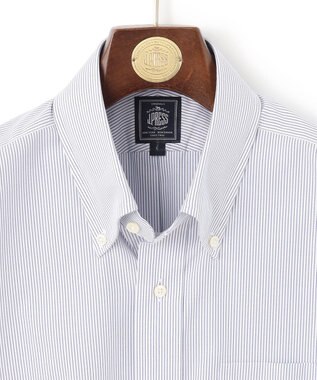J.PRESS MEN 【PREMIUM PLEATS / 形態安定】マイクロストライプ 半袖シャツ /B.D. ネイビー系1