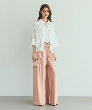 GRACE CONTINENTAL ダブルサテンイージーパンツ ピンク