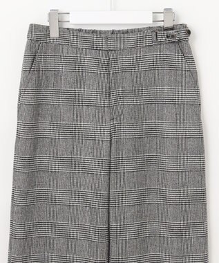 J.PRESS LADIES クラシカル グレンチェック セミワイド パンツ ブラック系3