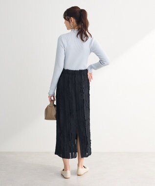 Green Parks ・ｓｗｉｎｇ　ｂｙ　シフォンフリルリブハイネック Gray