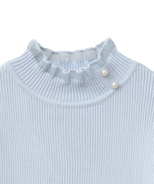 Green Parks ・ｓｗｉｎｇ　ｂｙ　シフォンフリルリブハイネック Gray