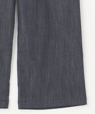 J.PRESS LADIES S 【洗える】セルロースシャンブレー ワイド パンツ ネイビー系