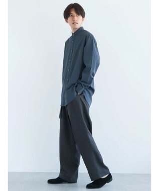 CRAFT STANDARD BOUTIQUE Ｔ／Ｒバンドカラーシャツ Dark Blue