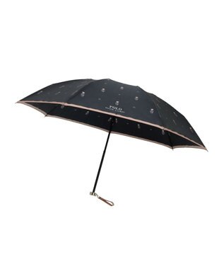 MOONBAT POLO RALPH LAUREN （ポロ ラルフローレン）折りたたみ傘 FLAG BEAR ポロベア ドット 大きめ55cm ブラック