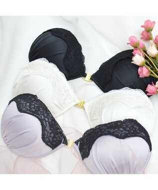 BRADELIS New York 【NuBra / ナチュラルタイプ】ヌーブラ・エアーライト クラリス デザインヌーブラ ストラップレス バックレス パープル