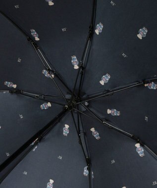 MOONBAT POLO RALPH LAUREN （ポロ ラルフローレン）折りたたみ傘 FLAG BEAR ポロベア ドット 大きめ55cm ブラック