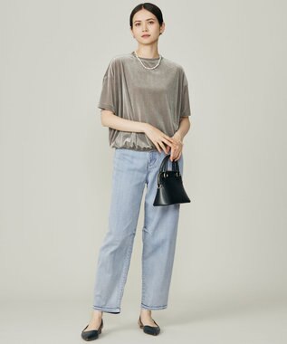 自由区 L 【SHIHOさん着用】シアーベロア カットソー モカ