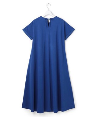 J.PRESS YORK STREET 【WOMEN】キャップスリーブAラインワンピース ブルー系