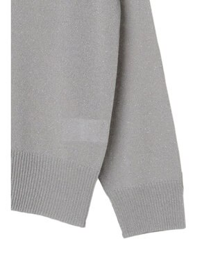 earth music&ecology ラメ入りニットカーディガン Light Gray