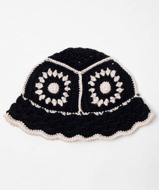 WEGO クロシェニットハット 柄1