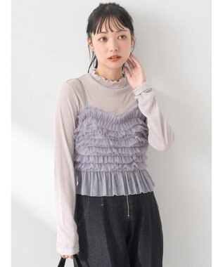 earth music&ecology チュールビスチェ Gray