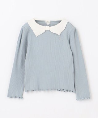 組曲 KIDS 【110-140㎝】リブリボン トップス サックスブルー系