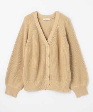 ANY 【洗濯機可/UVカット/アンチピリング】コットンＶネックカーディガン イエロー