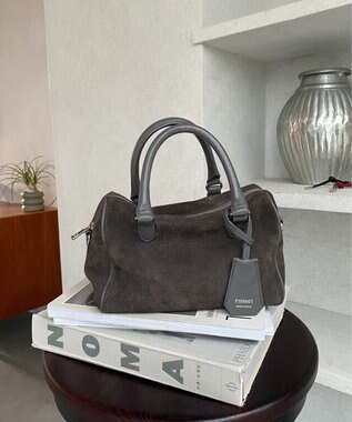 russet スエード2WAYミニボストンバッグ(CE-1570-WEB) Gray