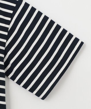 UNFILO L 撥水汗ジミ防止ボーダーT ネイビー系1