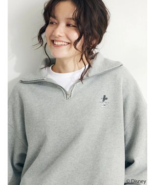 CRAFT STANDARD BOUTIQUE 【Ｄｉｓｎｅｙ】Ｈａｌｆ　Ｚｉｐ　Ｓｗｅａｔ Gray Mixture