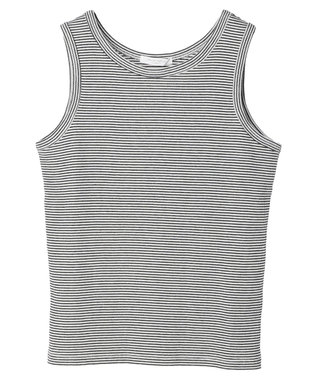 Green Parks ボーダーリブタンクトップ Off White