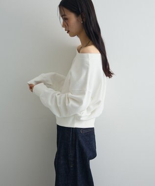 Green Parks オフショルスウェット White