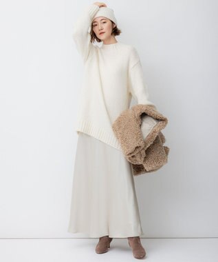 23区 ベビーアルパカ ビッグシルエット ニット ホワイト系