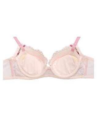 WACOAL 【リボンブラ】 【脇すっきり】 ブラジャー 脇高設計 着やせシルエット 動いても谷間をキープ ペアショーツあり レディース BRB413 /ワコール ピンク