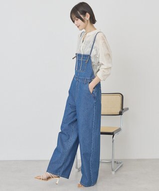 AMERICAN HOLIC ミドルオンスデニムサロペット Light Indigo