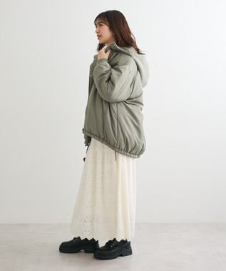 Green Parks 起毛レースティアードスカート Off White