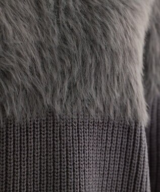 Green Parks ・Ｐｅｔｉｔ　Ｆｌｅｕｒ　シャギーキリカエニット Charcoal Gray