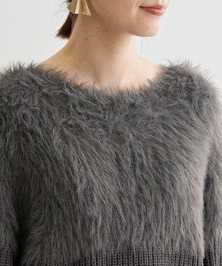 Green Parks ・Ｐｅｔｉｔ　Ｆｌｅｕｒ　シャギーキリカエニット Charcoal Gray