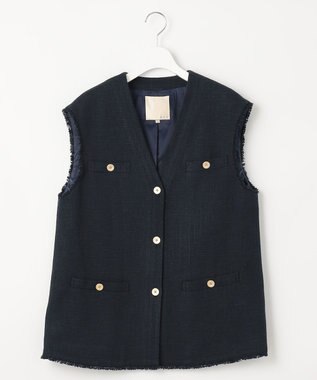 自由区 【セット可】ラミーブッチャー ショートジレ ネイビー系