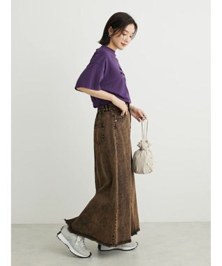 Green Parks ブロックロゴオーバーサイズＴシャツ Purple