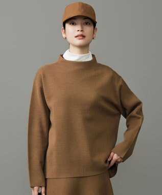 自由区 【セットアップ対応】ウールミラノボトルネック ニット モカ