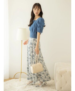 earth music&ecology パワショルスクエアネックプルオーバー Indigo