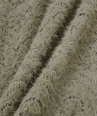 Green Parks 起毛レースティアードスカート Gray Beige