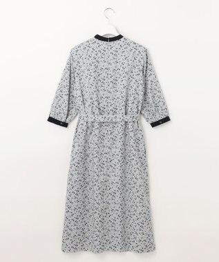 J.PRESS LADIES 【洗える】 スパンローンフラワー バンドカラー ワンピース サックスブルー系5