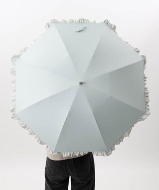 AURORA 【WEB限定】フリル晴雨兼用傘（1段スライドショート） ミントグリーン