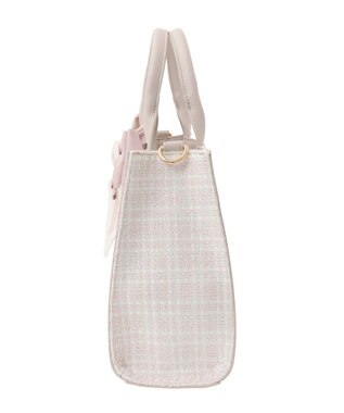 Maison de FLEUR スカーフ付きツイード2Wayトートバッグ Light Pink