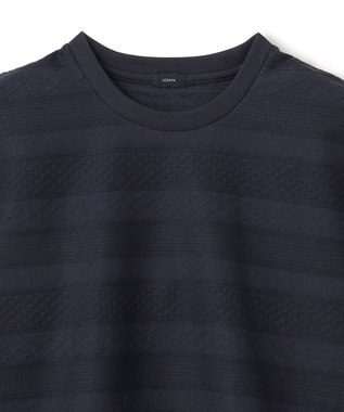JOSEPH HOMME ジャガードボーダー　クルーネックTシャツ ネイビー系3