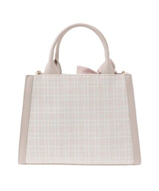 Maison de FLEUR スカーフ付きツイード2Wayトートバッグ Light Pink