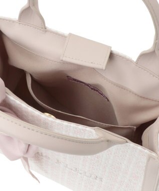Maison de FLEUR スカーフ付きツイード2Wayトートバッグ Light Pink