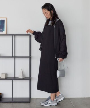 AMERICAN HOLIC リバーシブルシフォン×チュールブルゾン Black