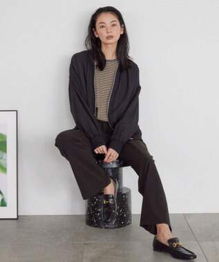 AMERICAN HOLIC リバーシブルシフォン×チュールブルゾン Black