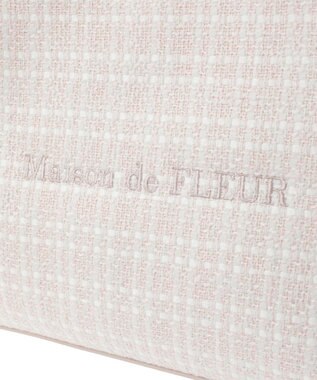 Maison de FLEUR スカーフ付きツイード2Wayトートバッグ Light Pink