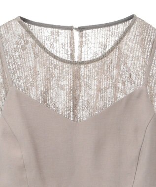 Green Parks ・ＥＬＥＮＣＡＲＥ　ＤＵＥ　ドッキングレースブラウス Gray Beige